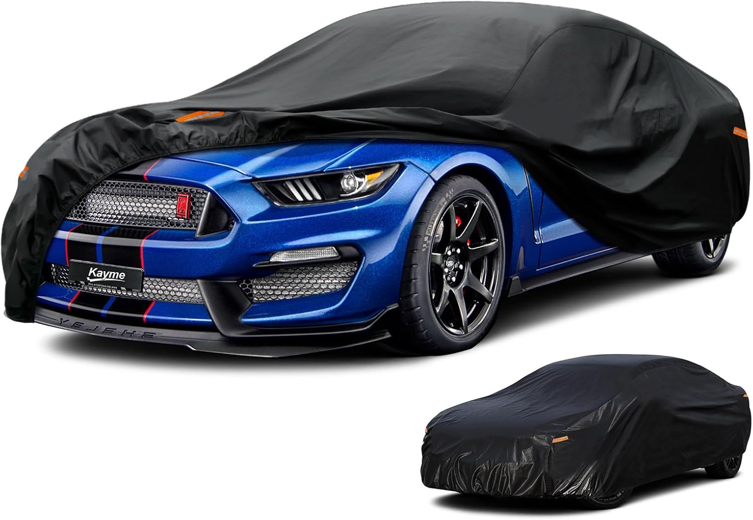 Kayme 7 Layers Car Cover Waterproof All Weather for Automobiles, Outdoor Full Co...