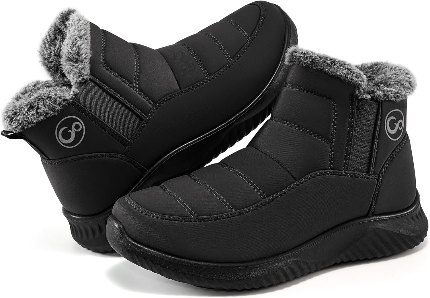 Ecetana Womens Snow Boots Winter Shoes: Ankle Booties Warm Fur Lined Waterproof...