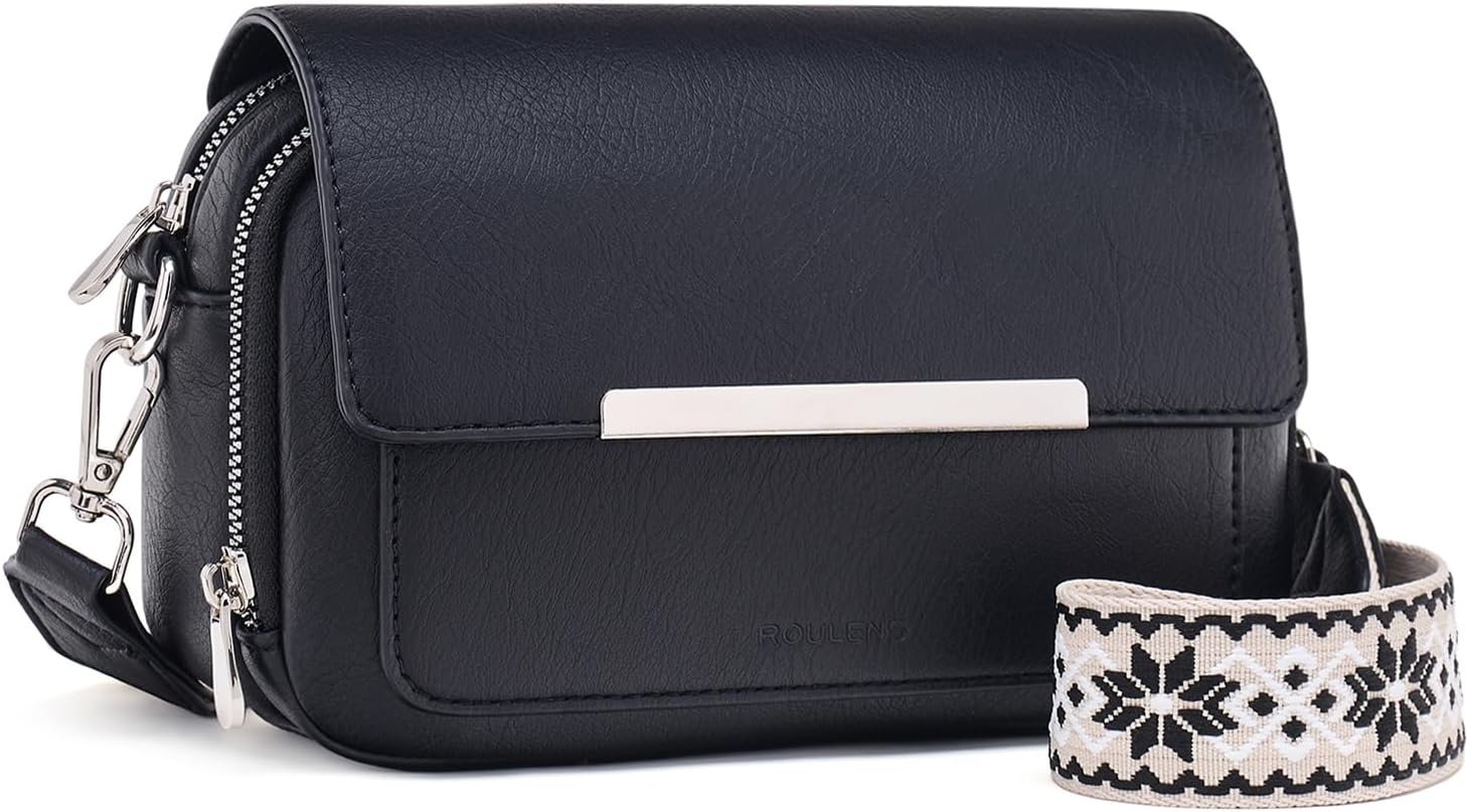 Roulens Crossbody Bags for Women, Vegan Leather Shoulder Handbags, Cell Phone Le...