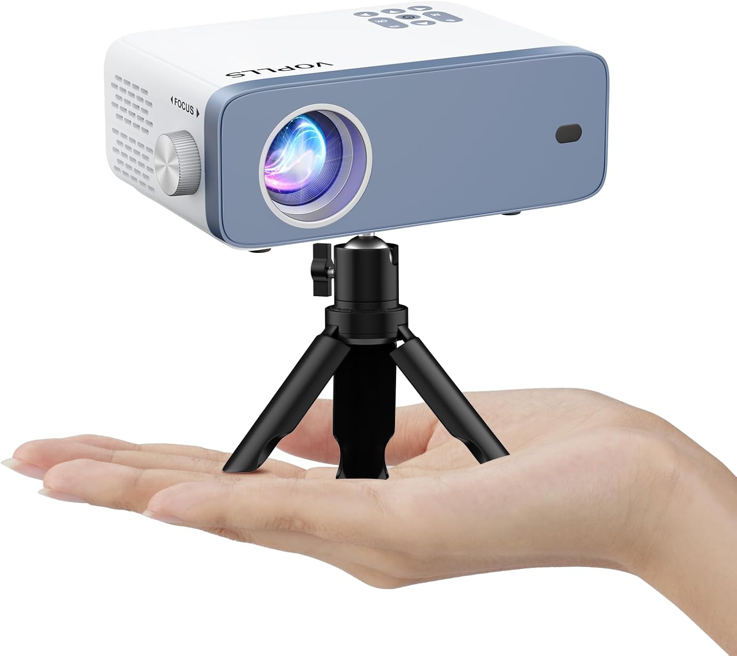 Mini Projector, VOPLLS 1080P Full HD Supported Video Projector, Portable Outdoor...