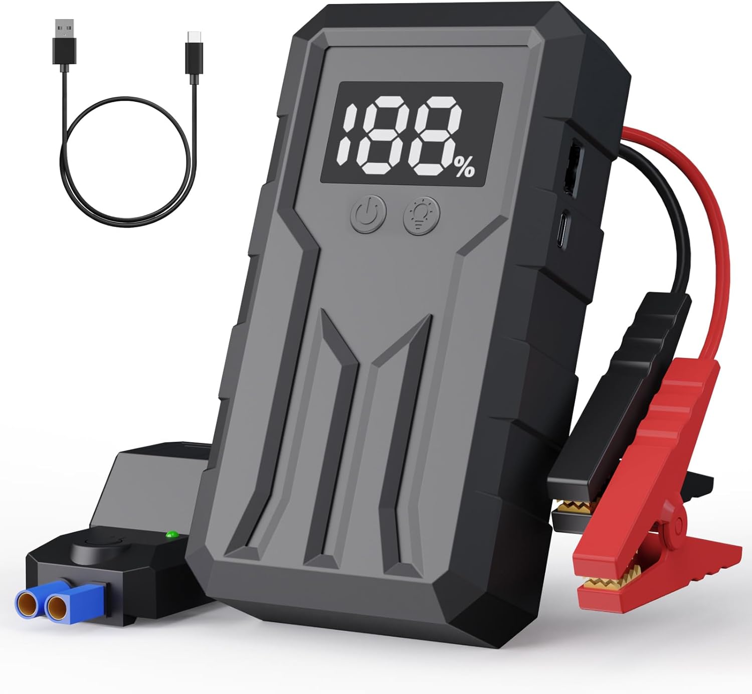 EW40 Jump Starter 4000A Peak, 12V Car Battery Jump Starter (9L Gas/8L Diesel), P...
