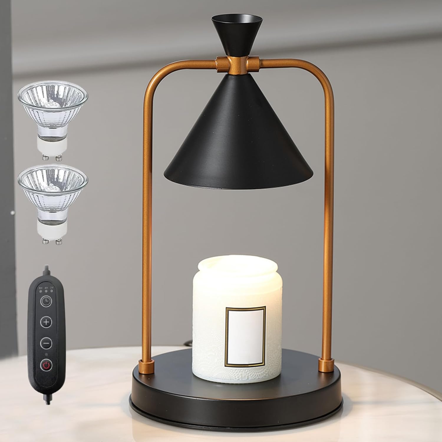 Candle Warmer Lamp with Timer, Dimmable Candle Light Electric Candle Warmer Comp...