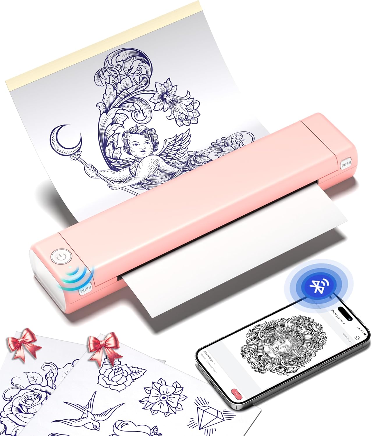 Phomemo M08F Tattoo Printer Bluetooth Tattoo Stencil Machine, Thermal Stencil Pr...