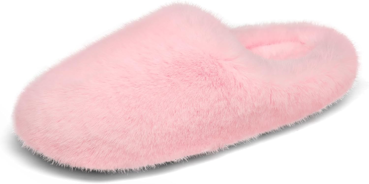 DREAM PAIRS Women's Plush Fuzzy Slip on Indoor Outdoor Winter House Slippers 9-1...