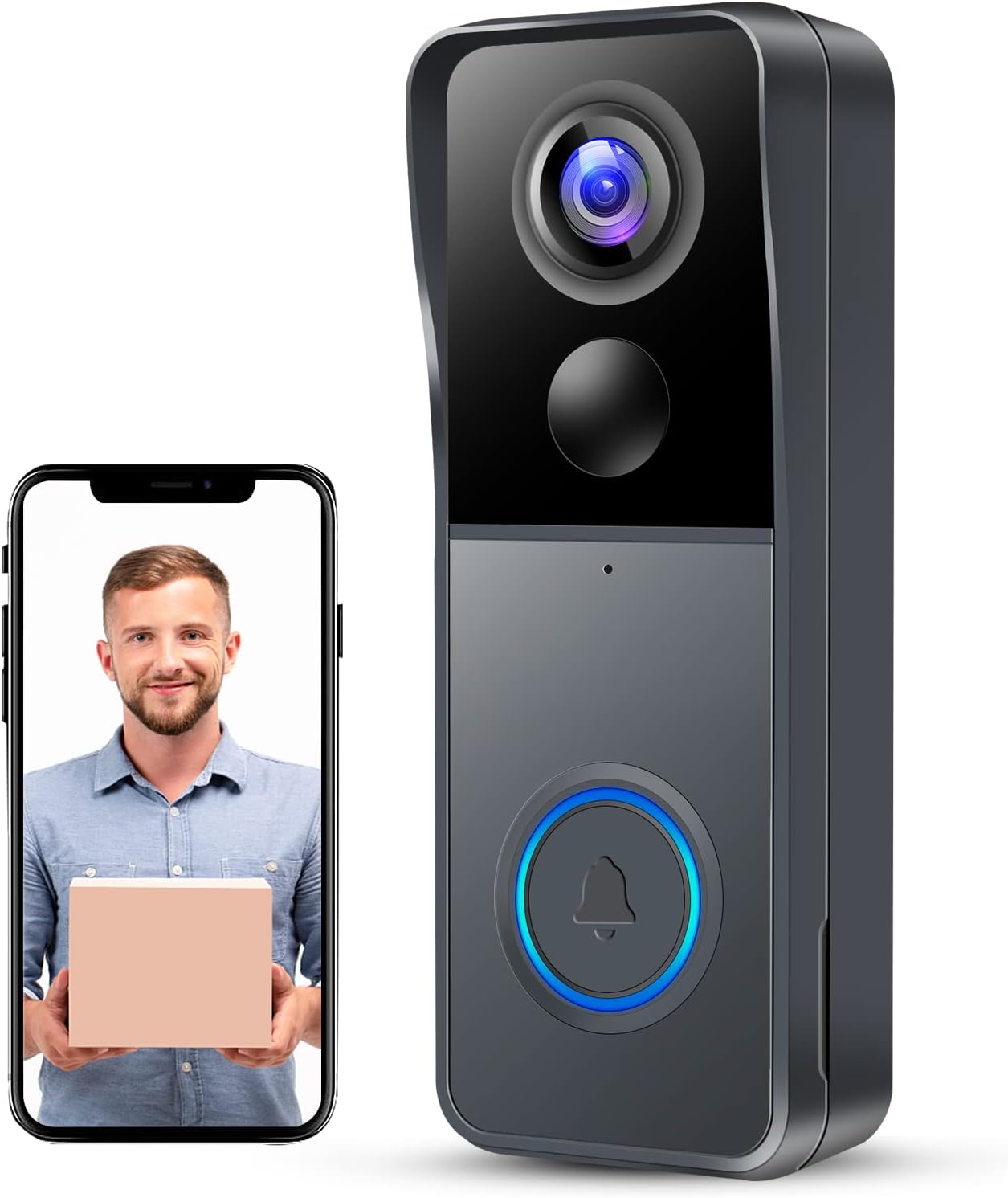 KAMEP Video Doorbell Wireless Camera Doorbells, 2K...