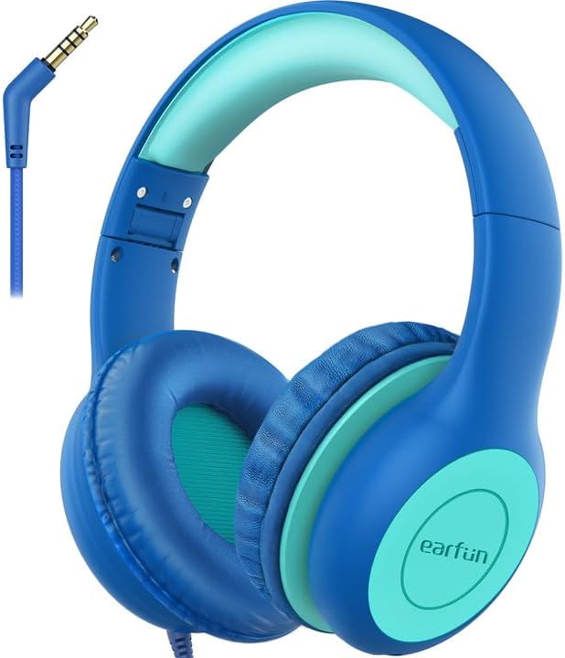 EarFun Kids Headphones, Foldable Headphones for kids, 85dB Volume Limiter, Shari...