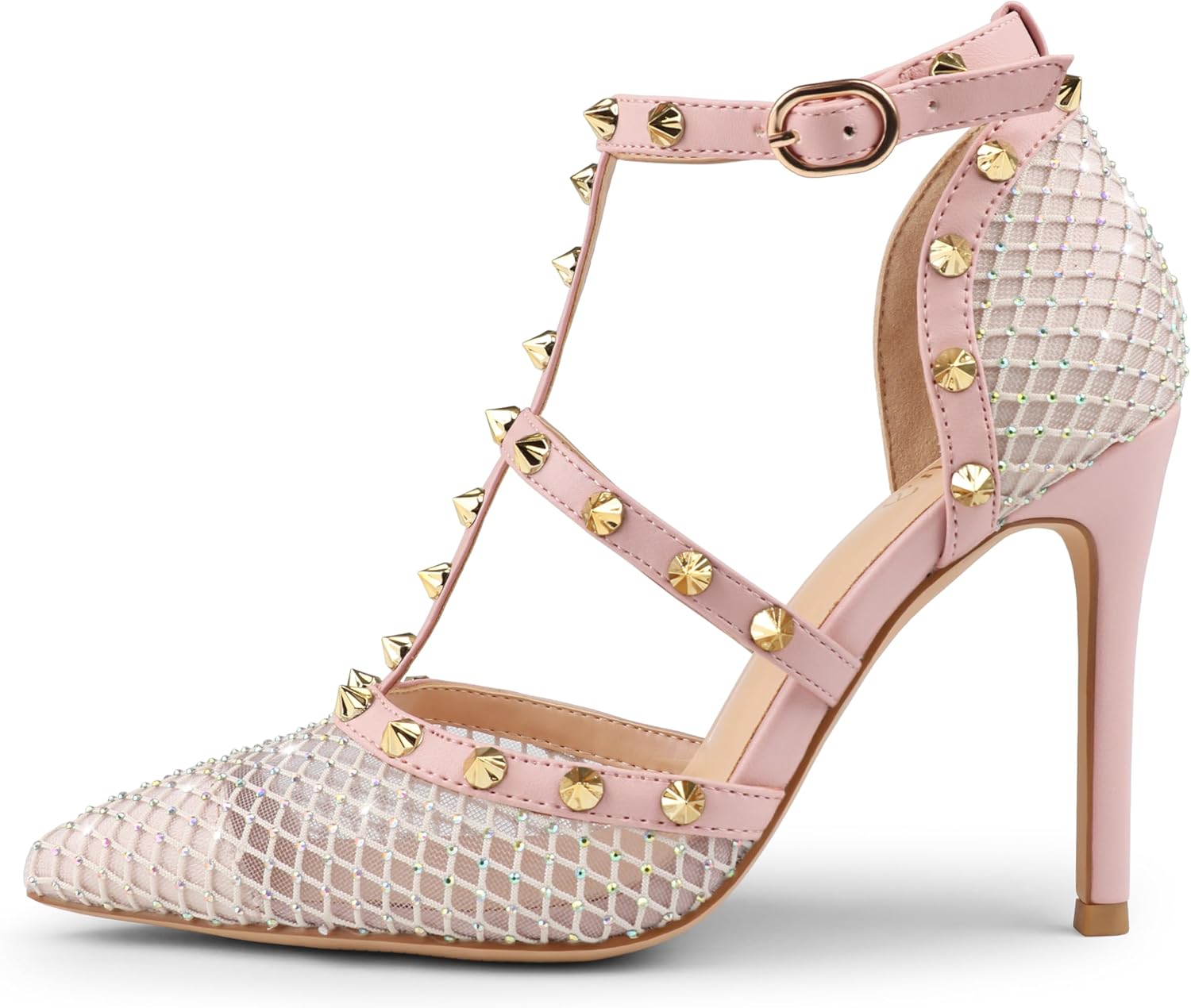 Eithy Women's Slingbacks Mid High Heels Pointy Toe Buckle Summer Shoes Party Dai...