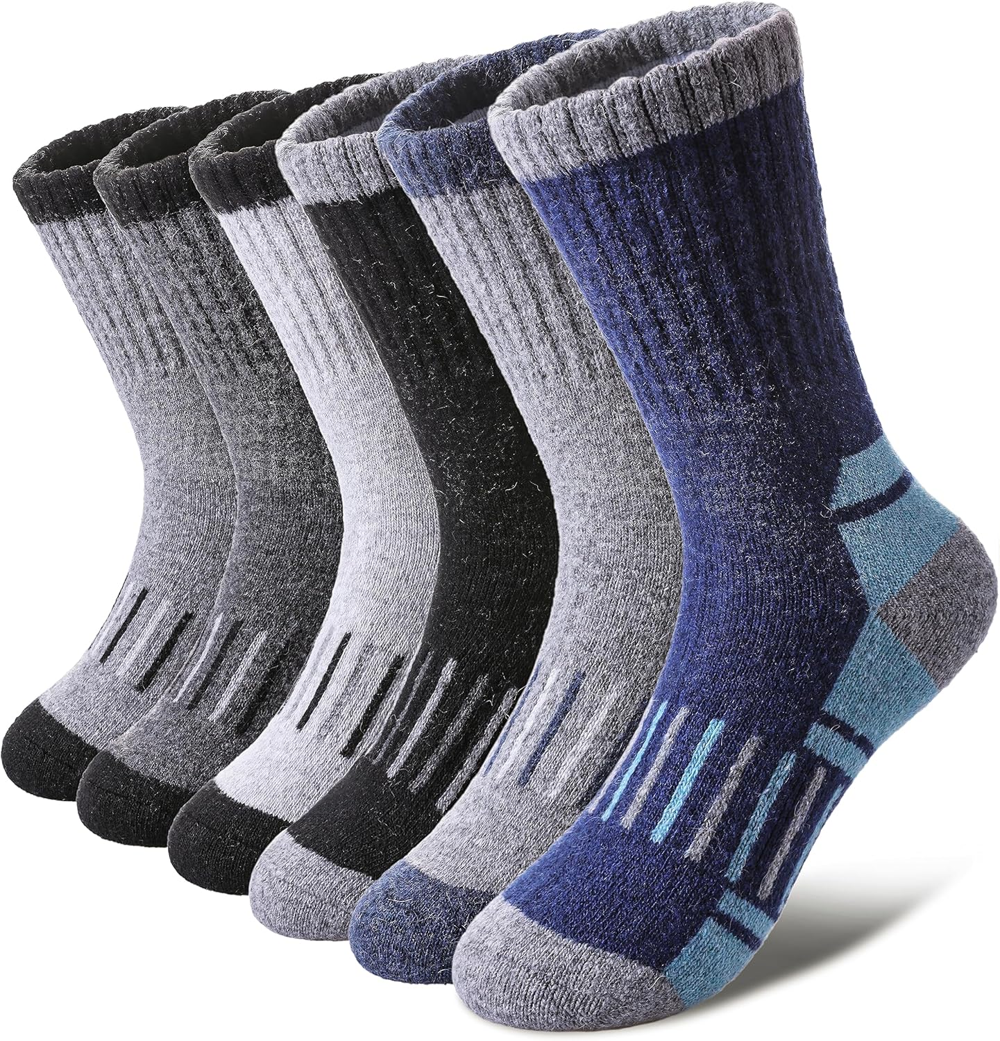 LINEMIN Kids Merino Wool Hiking Socks Toddlers Boys Girls Winter Warm Thick Ther...