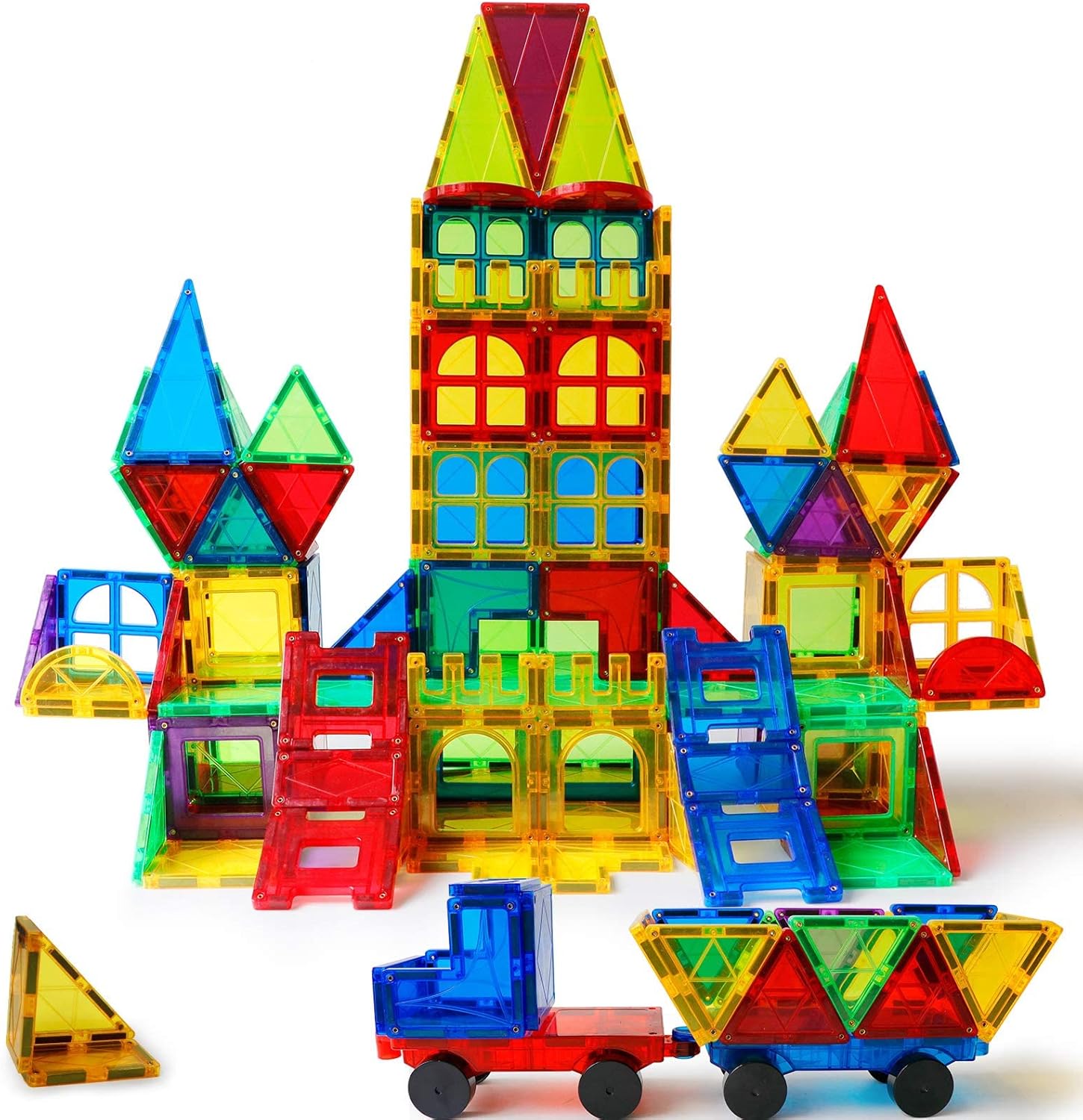 MAGBLOCK Magnetic Tiles Kids Toys, 120PCS 3D Magnets Building Blocks Set Constru...