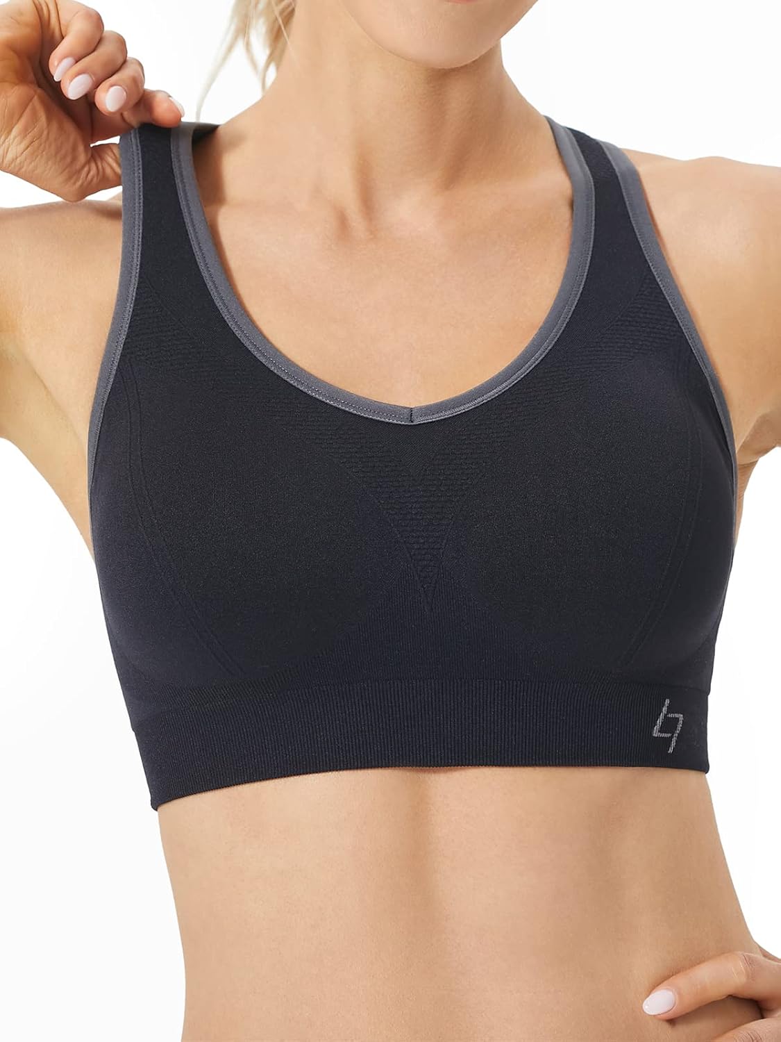 FITTIN Racerback Sports Bras for Women - Padded Seamless High Impact Support for...