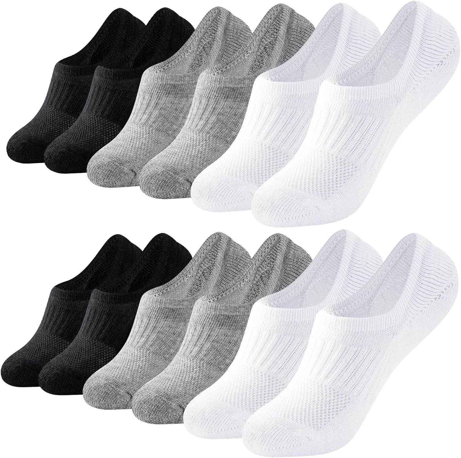 inaWarm Trainer Socks Womens 6-8 3-5,Invisible Ankle Socks Cotton Cushioned No S...