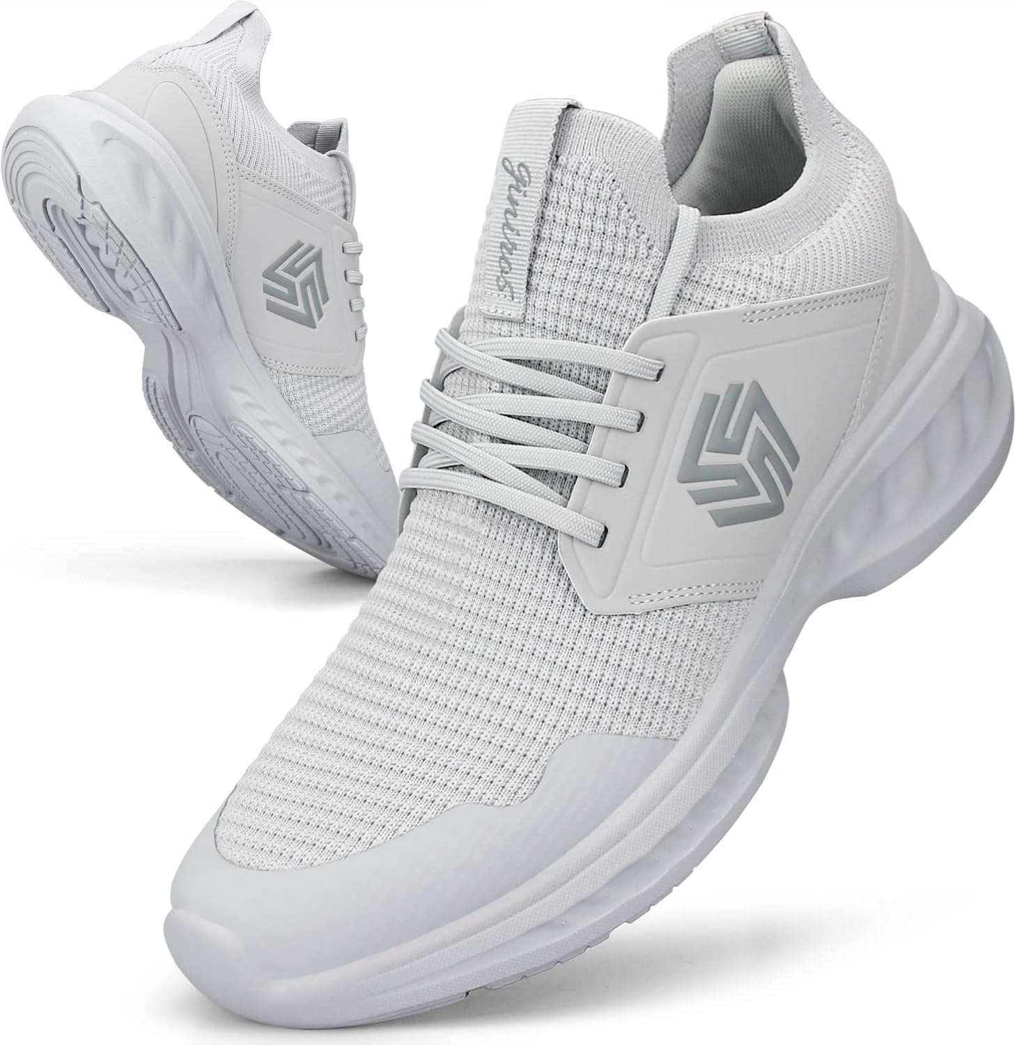 Giniros Mens Trainers Running Walking Shoes Lightweight Sport Athletic Gym Fitne...