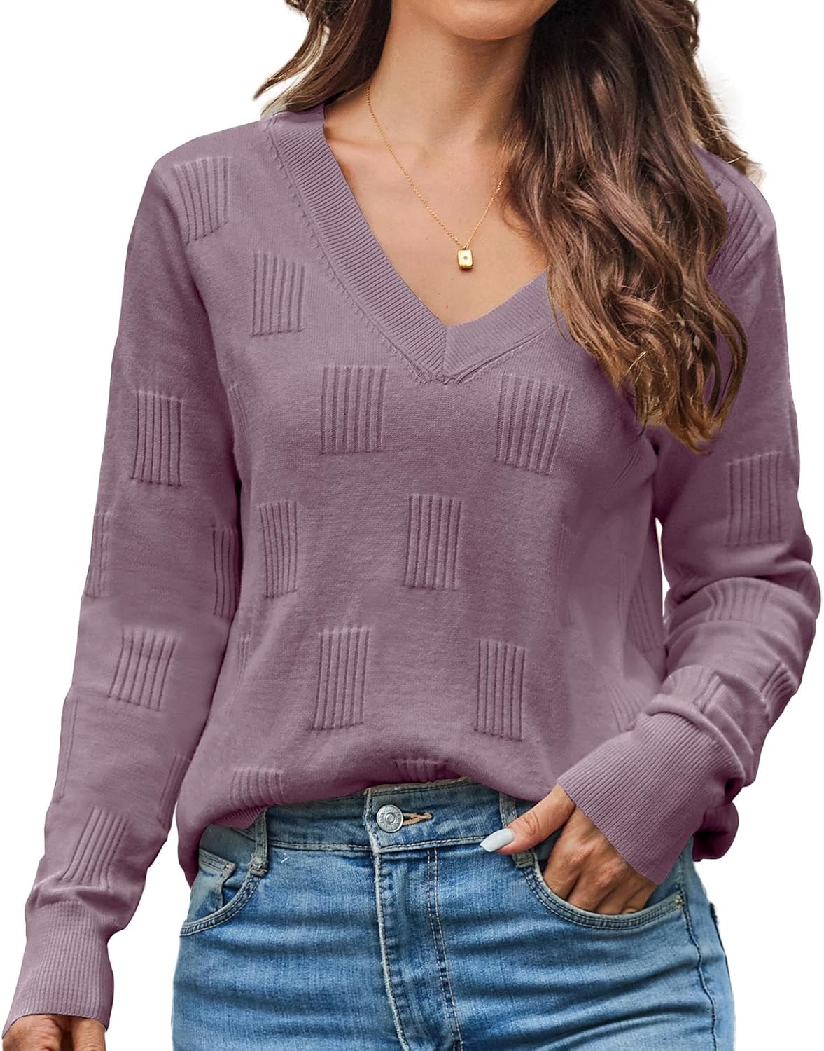 Sweaters for Women Trendy Fall Fashion 2024 Womens Long Sleeve Tops Shirts Blous...