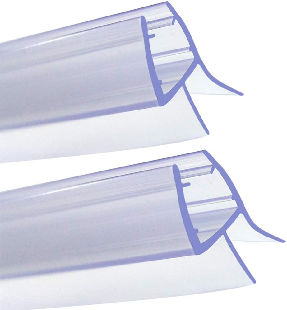 Shower Screen Seal Strip, 2 Pcs Shower Door Seal Strip Rubber Plastic Seal for 6...