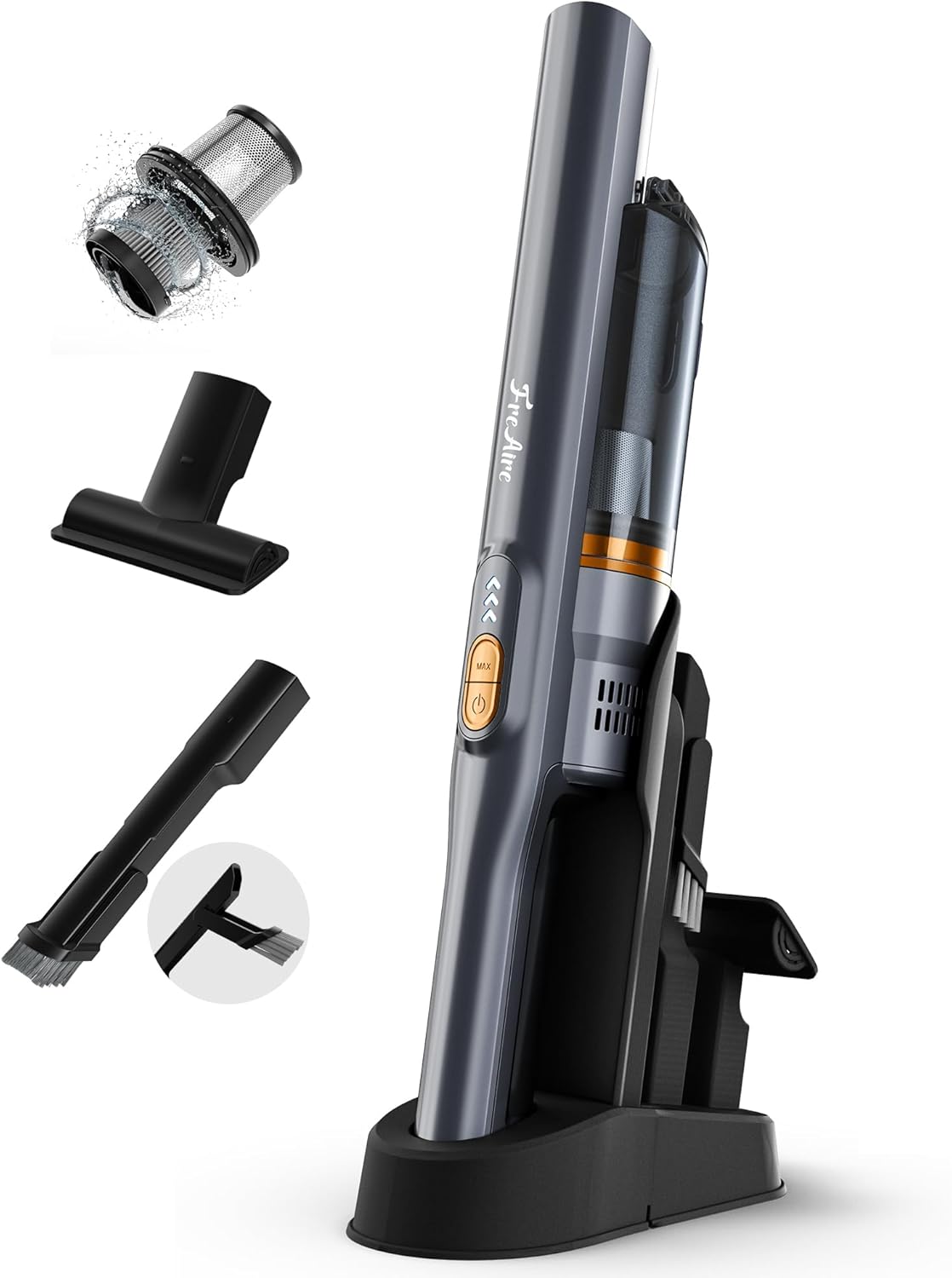 FreAire Handheld Vacuum, Cordless Car Vacuum Cleaner 20KPa with Fast Charging Do...