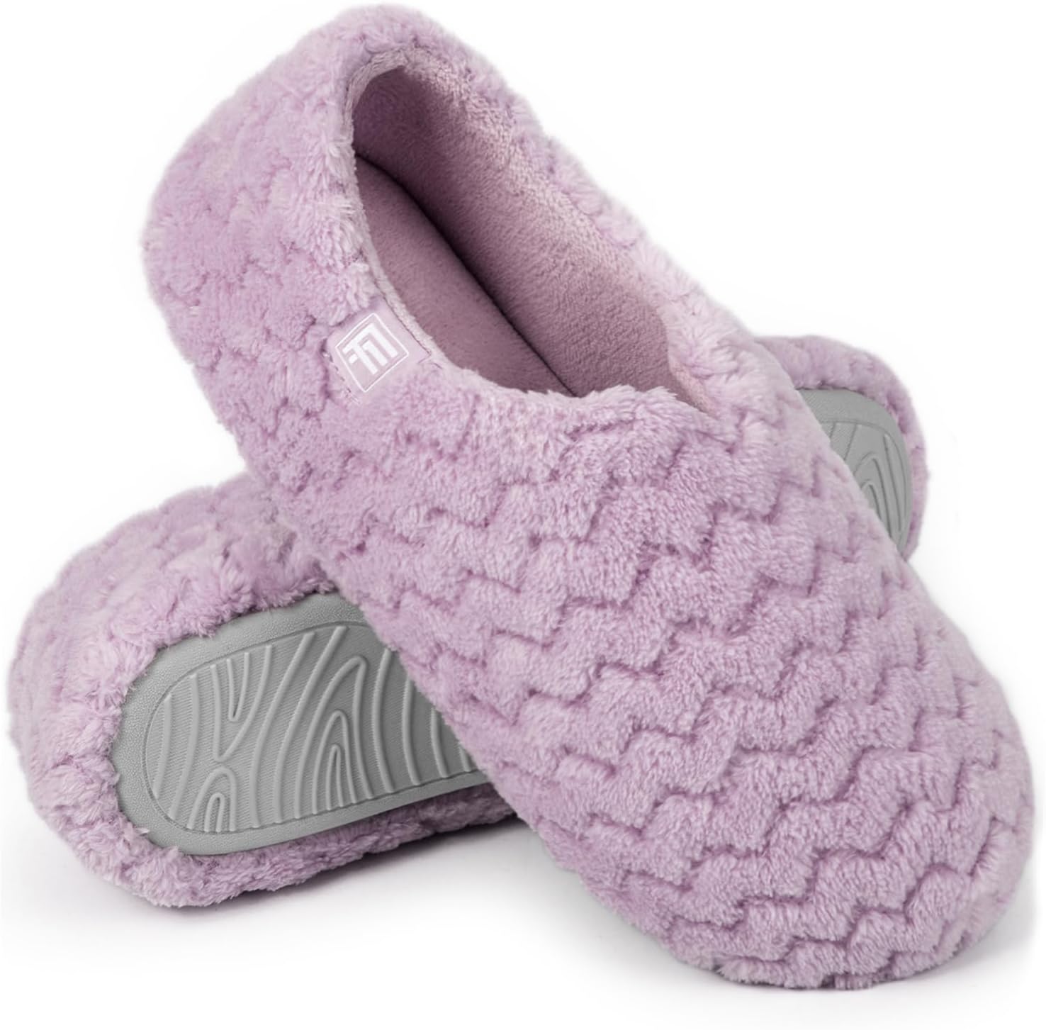 FamilyFairy Women's Memory Foam Slippers Soft Sherpa Lining Anti-Slip Lightweigh...