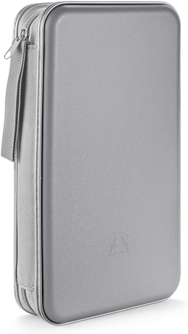 LIOVODE DVD Case, 96 Capacity CD Case Holder Storage Organizer Hard Plastic Prot...
