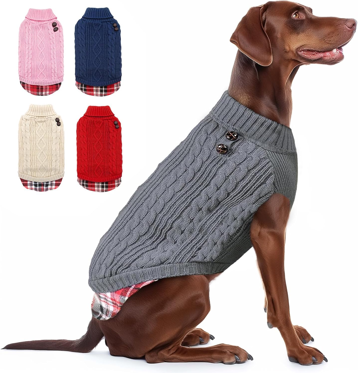 KYEESE Dogs Sweaters Pullover Dogs Sweaters for Large Dogs Knitwear Large Dog Sw...