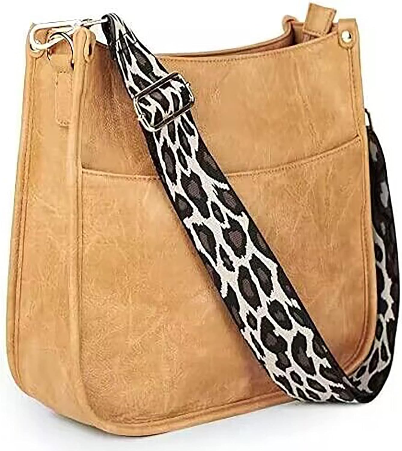 Viva Terry Vegan Leather Crossbody Fashion Shoulder Bag Purse with Adjustable St...