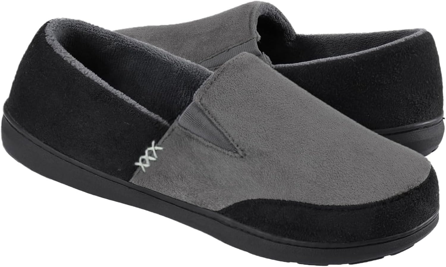 Zigzagger Men's Wool Blend Closed-back Slippers, Indoor/Outdoor Durable House Sh...