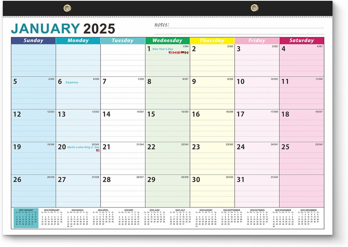Wall Calendar from Jan 2025-Jun 2026,18 Month Academic Wall Calendar 2025-2026,T...