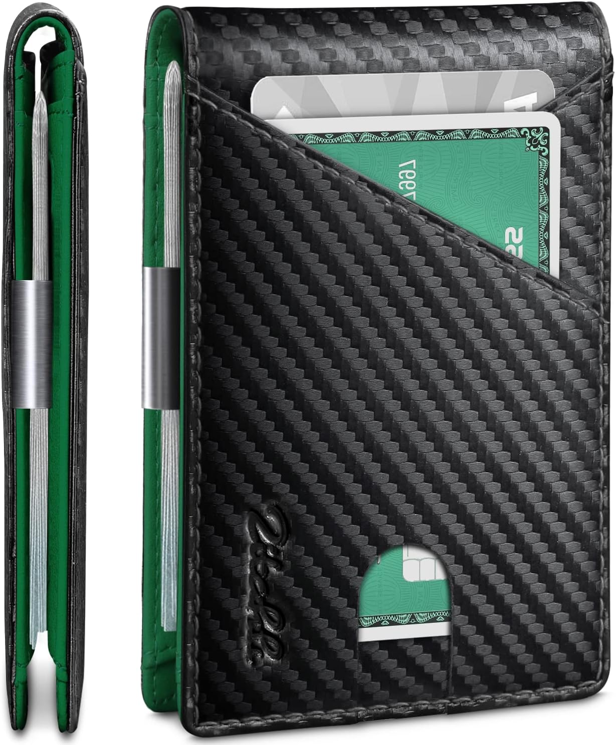 Zitahli Wallet for Men - with Money Clip Slim Leather Slots Credit Card Holder R...