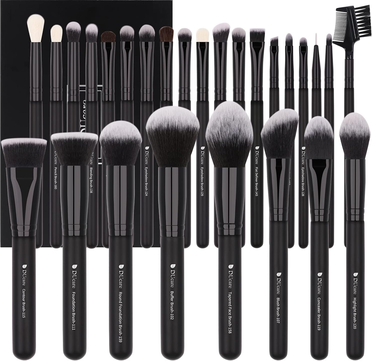 DUcare Makeup Brushes 27Pcs Professional Premium Synthetic Hair Kabuki Foundatio...