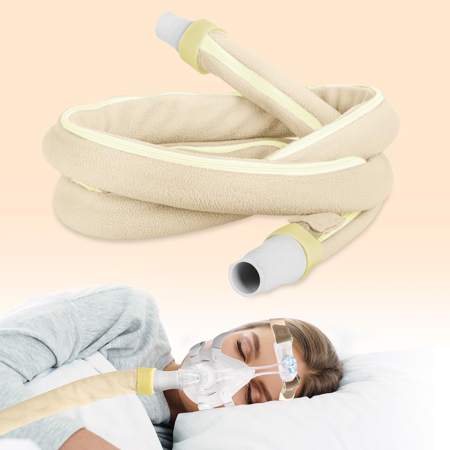 CPAP Tube Cover 6ft Full Zippered Insulator Wrap Prevent Rainouts - CPAP Hose-Co...