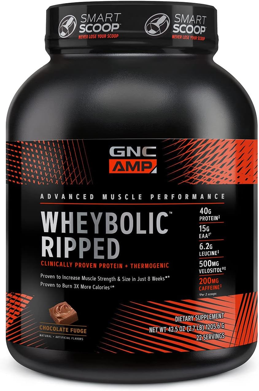 GNC AMP Wheybolic Ripped Whey Protein Powder Isolate with BCAA | Targeted Muscle...