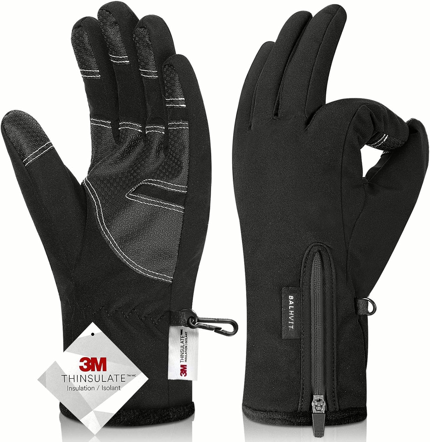 -10℉ Waterproof Winter Gloves for Men & Women, Breathable Thermal Gloves, 5-Laye...