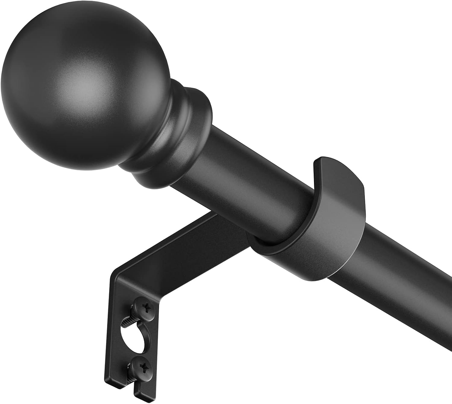Curtain Rods for window 32 and 48, Black 5/8 inch Splicing Curtain Rods, Single...