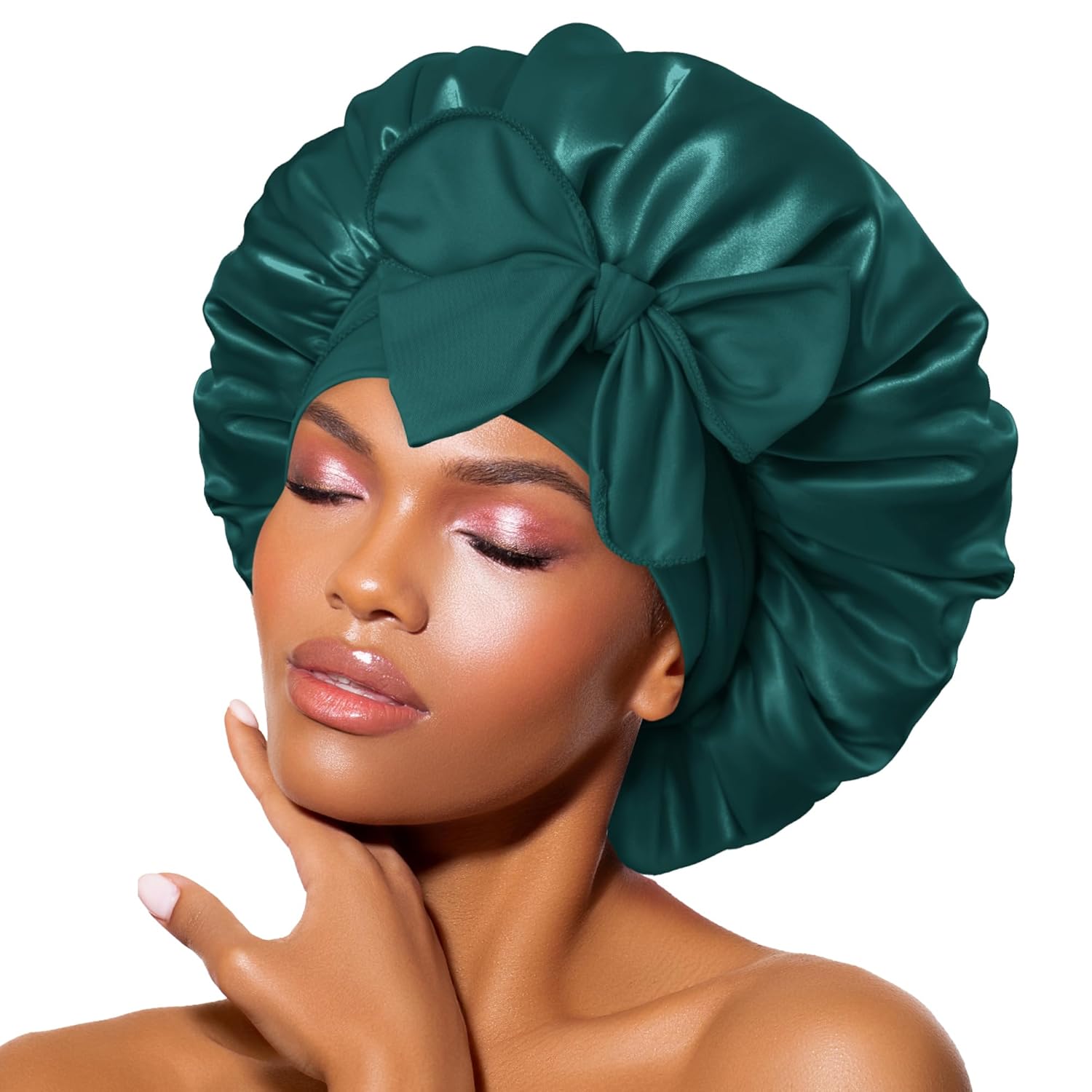 BONNET QUEEN Satin Bonnet Silk Bonnet for Sleeping Women Hair Bonnet Night Sleep...