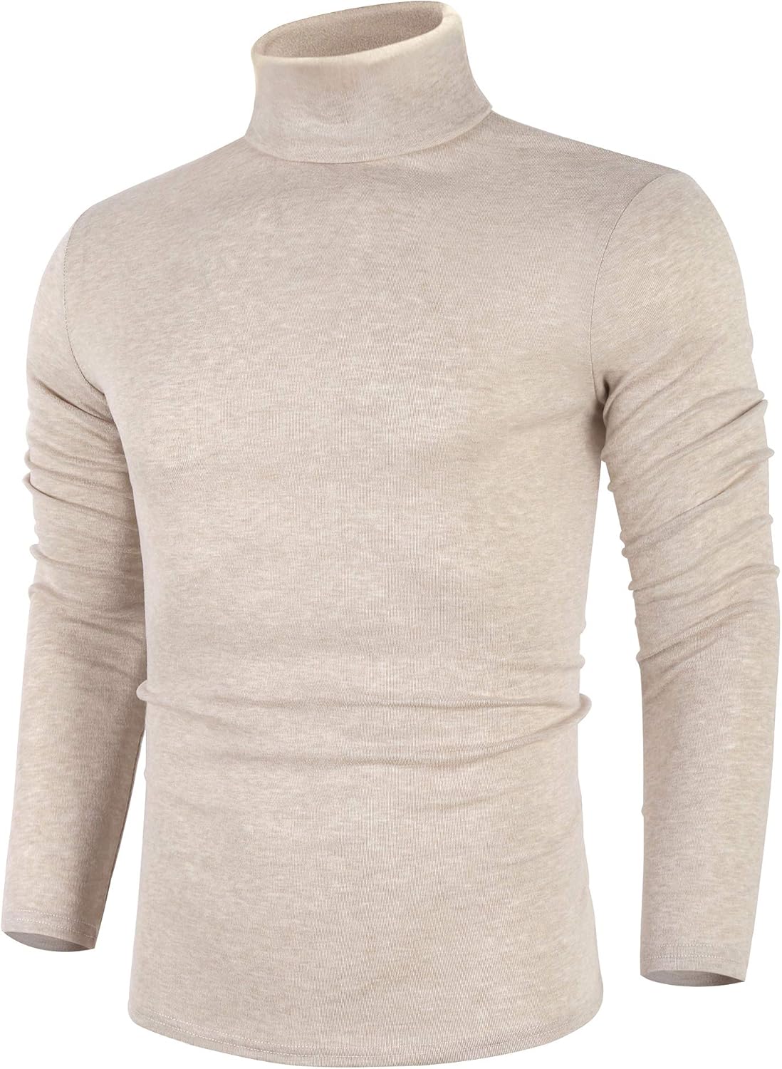 Poriff Men's Casual Slim Fit Basic Tops Knitted Lightweight Turtleneck Pullover...