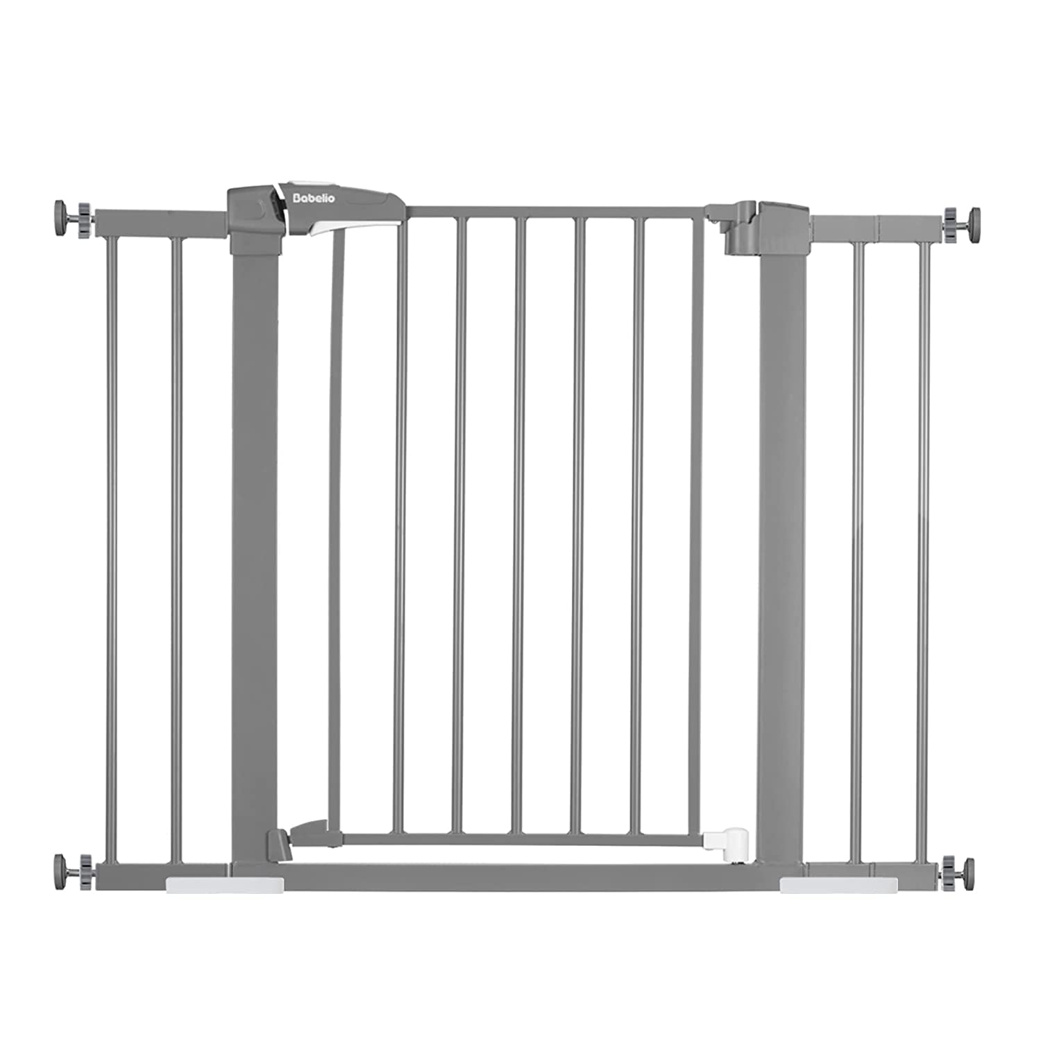 BABELIO 26-40 Inch Easy Install Pressure Mounted Metal Baby Gate/Pet Gate, No Dr...