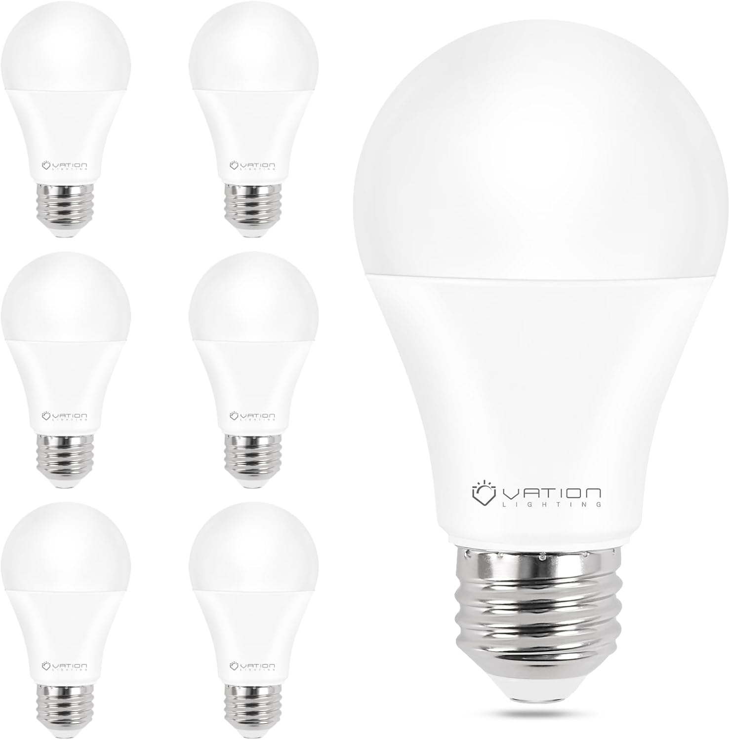A19 LED Light Bulb Bright White Daylight 5000K, 100 Watt Equivalent, Efficient 1...