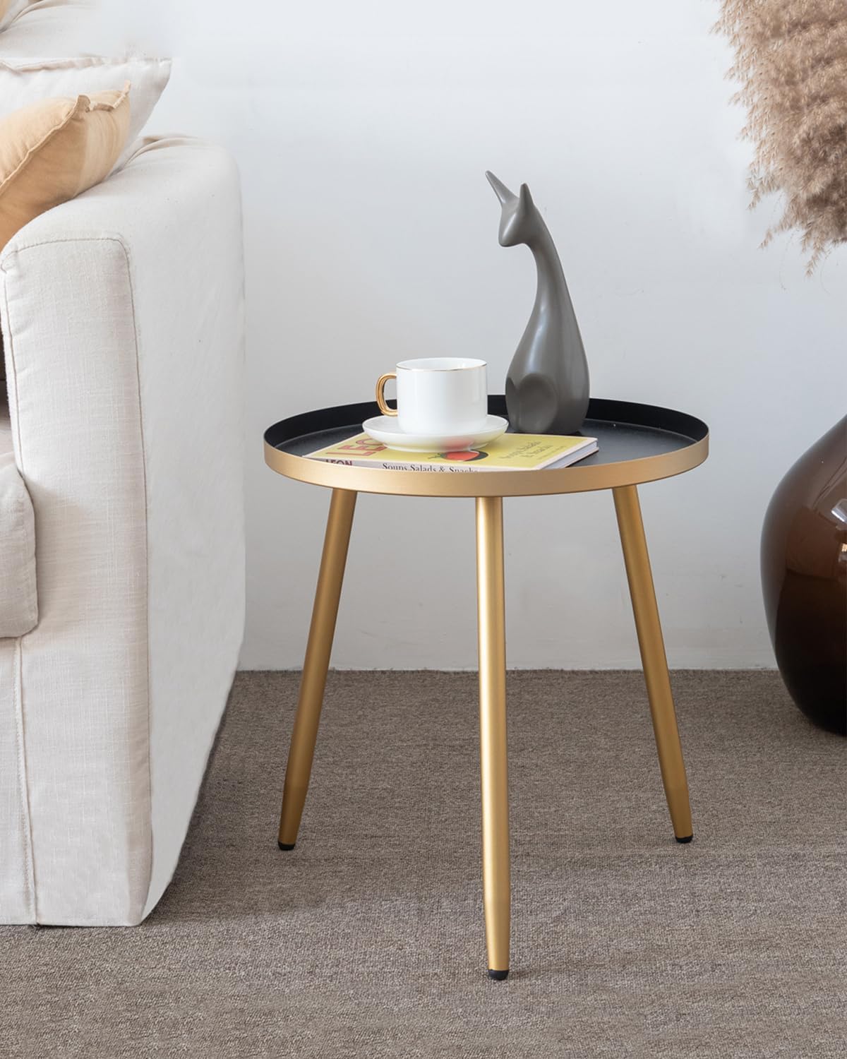 AOJEZOR Side Table: End Table for Any Room - Round Side Tables for Small Spaces...