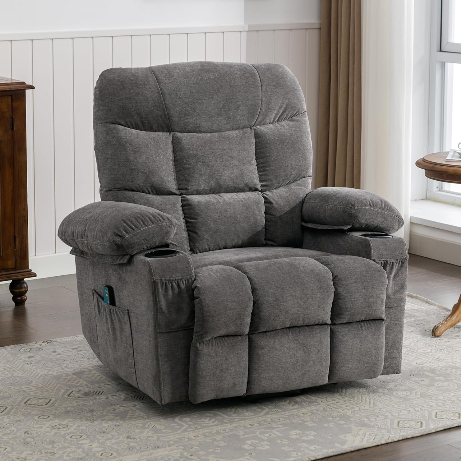 Power Lift Recliner Chair for Elderly with Heat and Vibration Massage Recliner C...