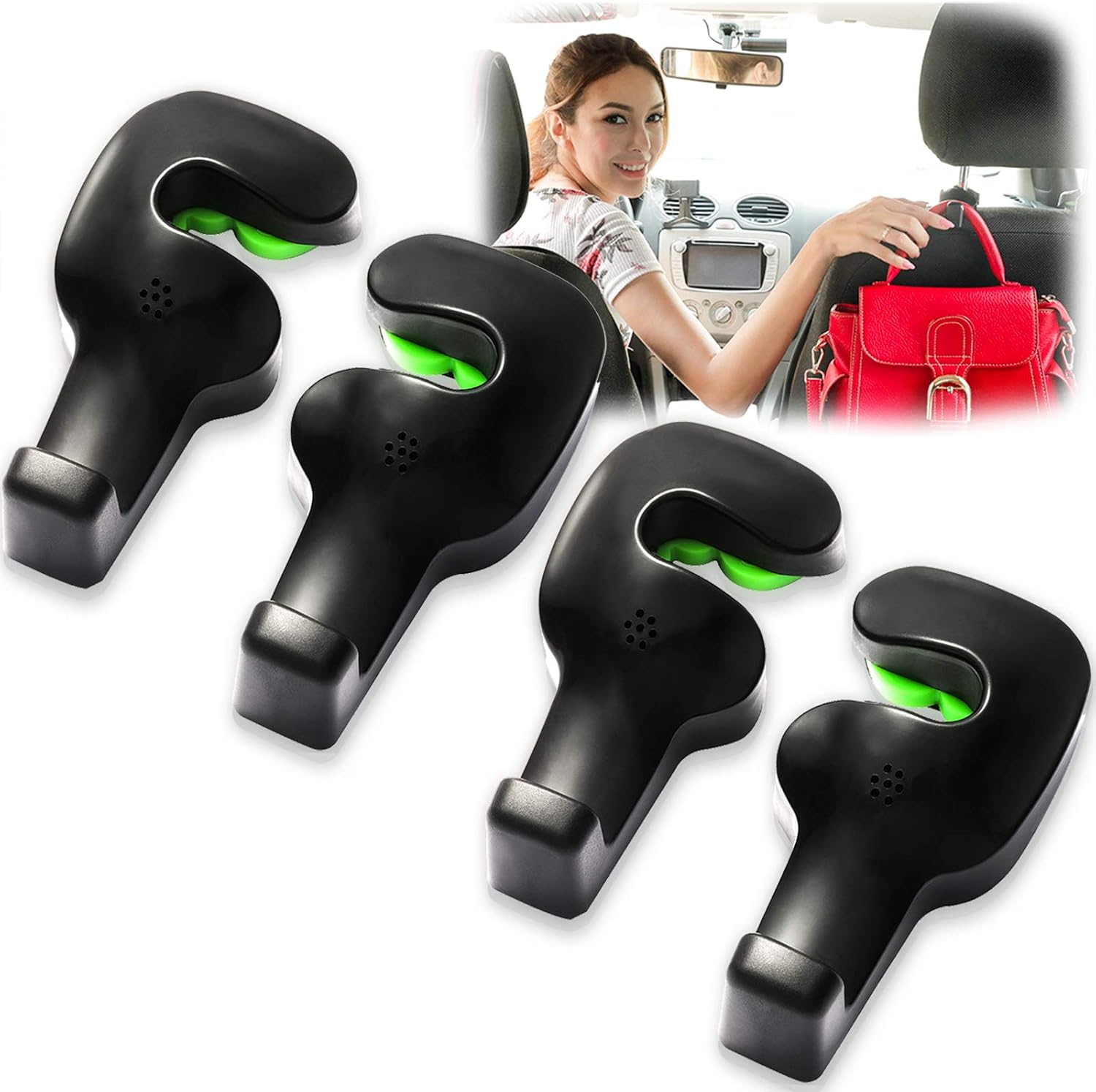 Purse Hook for Car Seat Hooks, Headrest Hooks for Car Headrest Hook,Hooks for Ca...