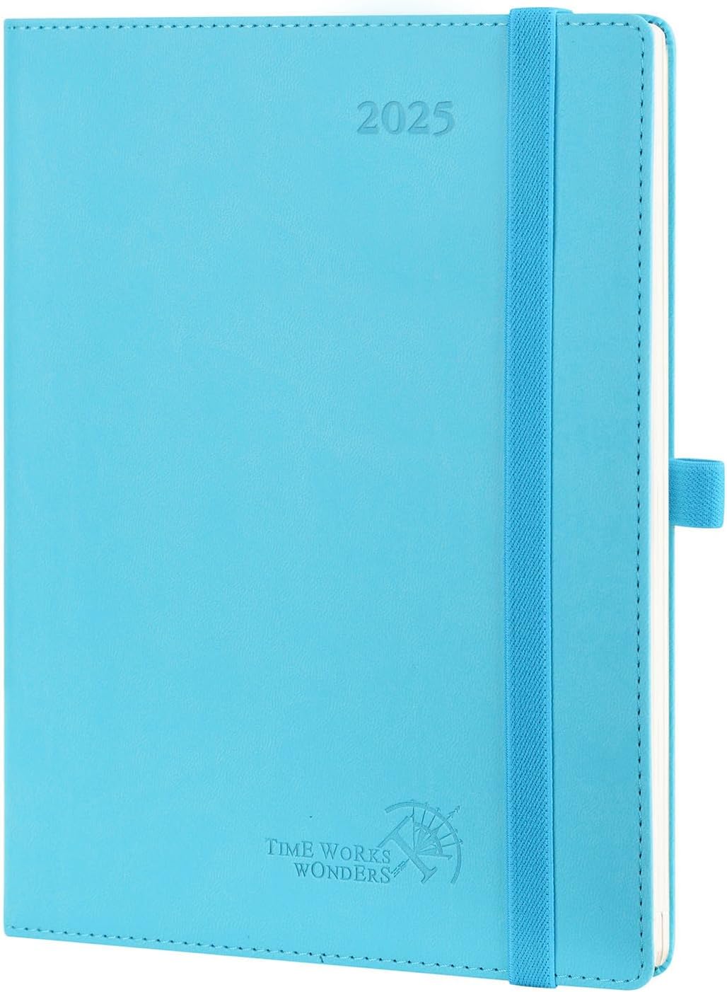 POPRUN 2025 A5 Diary Week to View (22x16.5 cm) PU Leather Soft Cover Vertical We...