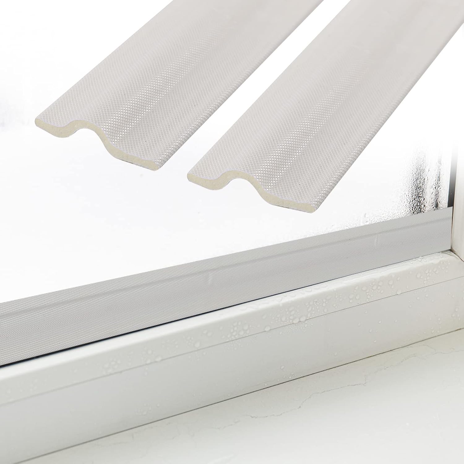 10 m/394 inch Window Draft Excluder, Self-Adhesive PU Foam Insulation Tape Weath...