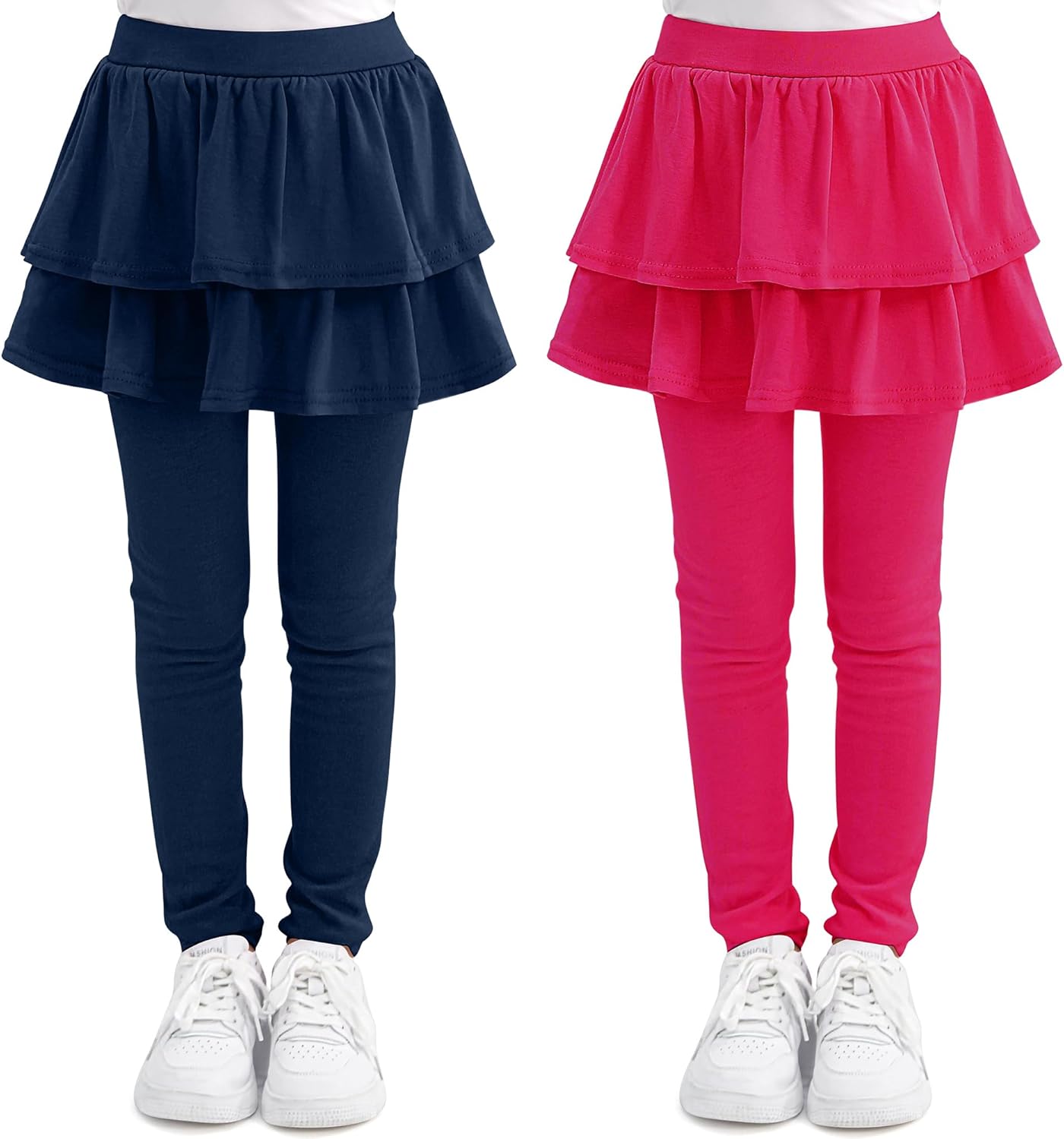 Cooraby 1/2/3 Pack Girls Leggings Toddler Girls Pants School Uniform Pants Warm...