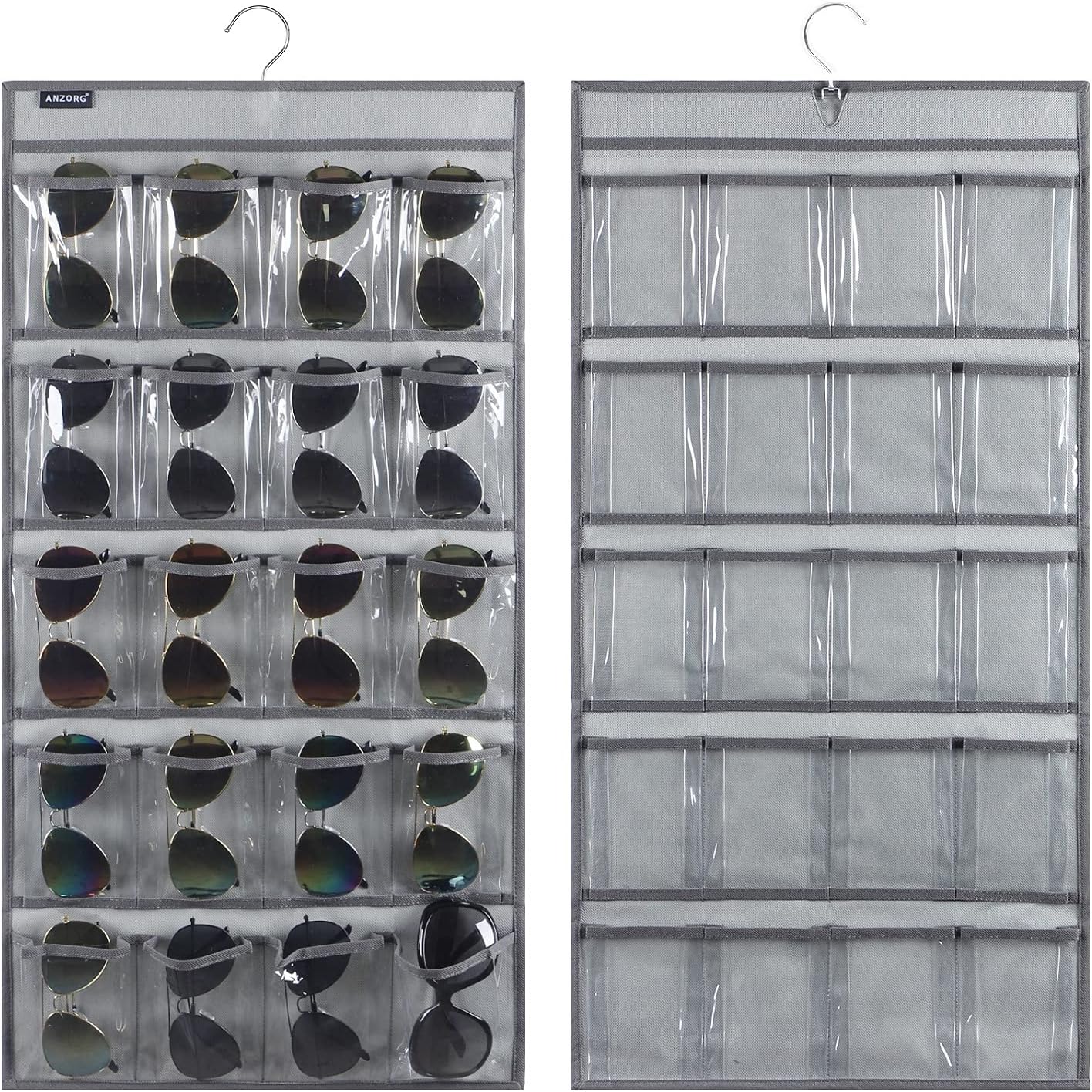 Over the Door Hanging Sunglasses Organizer Storage Sunglass Rack Holder Eyewear...