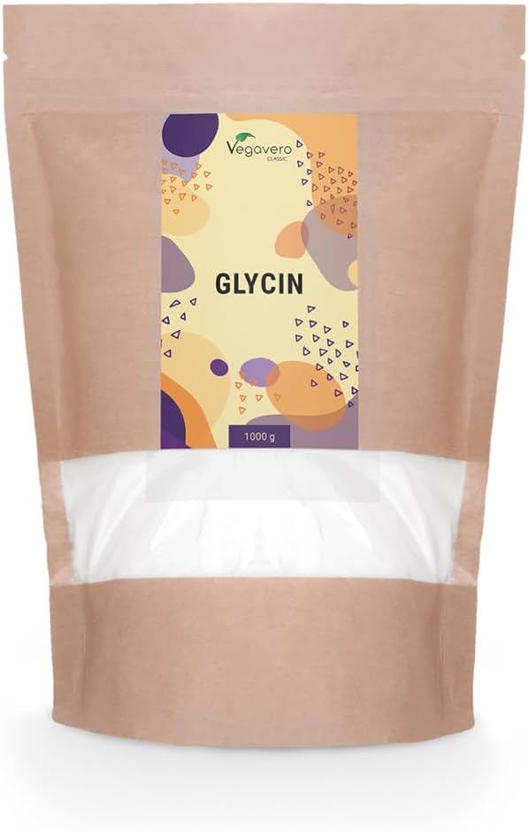 Vegavero Pure Glycine Powder 1kg | 3000 mg Daily Dose | NO Additives, Lab-Tested...