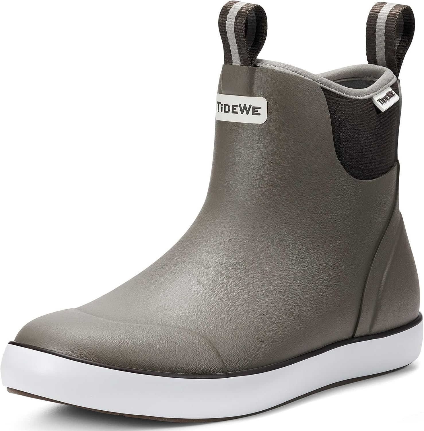 TIDEWE Deck Boots for Men, Waterproof Fishing Boots, Slip On Neoprene Rubber Ank...