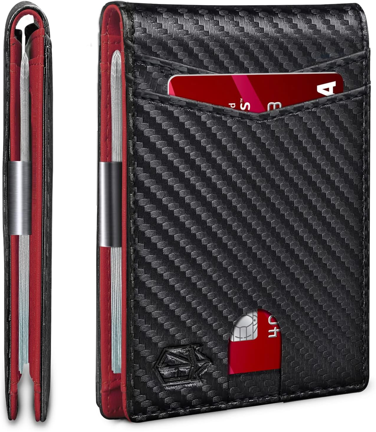 Zitahli Slim Wallet for Men Gifts 12 Card Slots ID Window With Money Clip Minima...