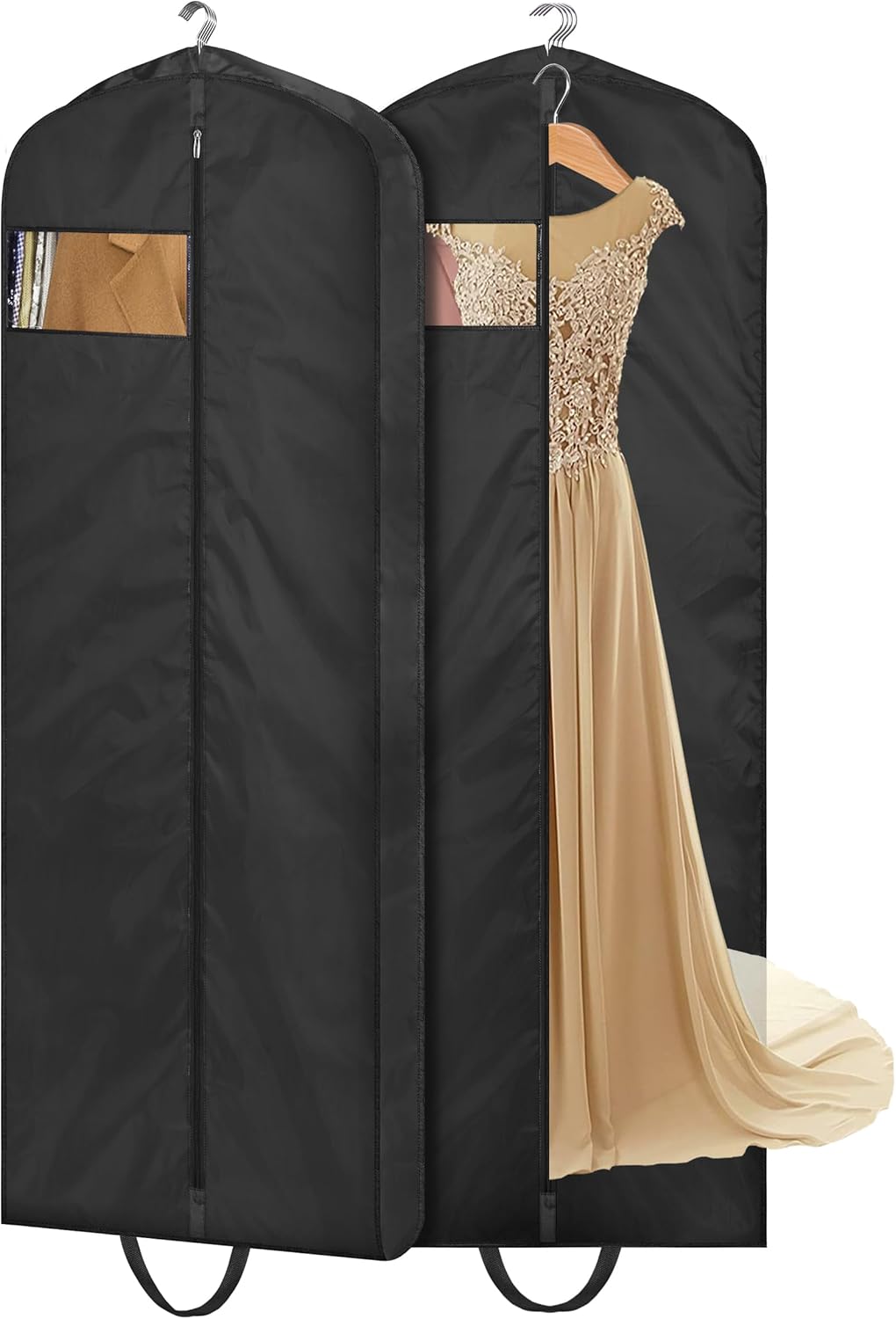 MISSLO 65" Long Garment Bags for Travel Dress Bags Wedding Dress Cover Waterproo...