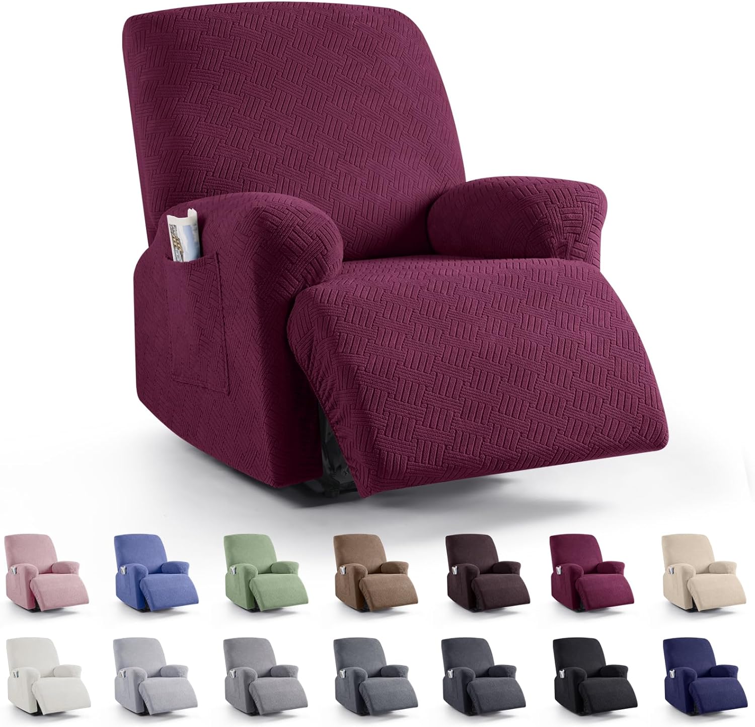 KinCam Recliner Covers, Stretch Reclining Chair Covers, Recliner Sofa Slipcovers...
