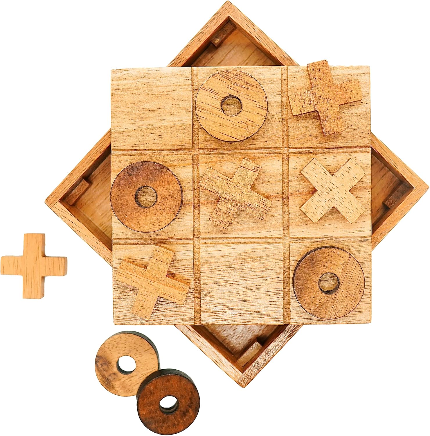 BSIRI Wooden Tic Tac Toe Game - Brain Teaser Puzzles for Adults and Unique Gifts...