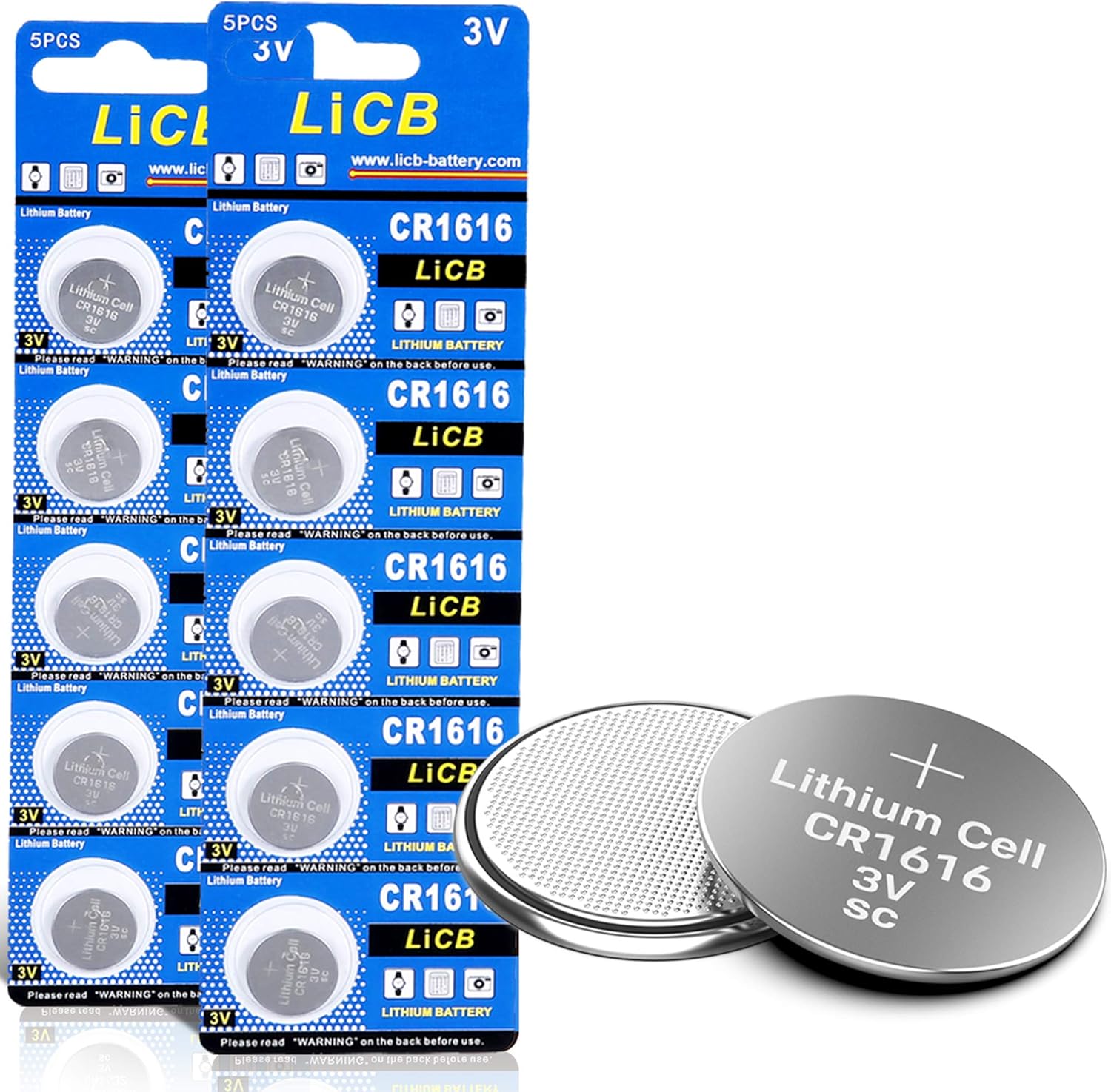 LiCB 10 Pack CR1616 3V Lithium Battery CR 1616