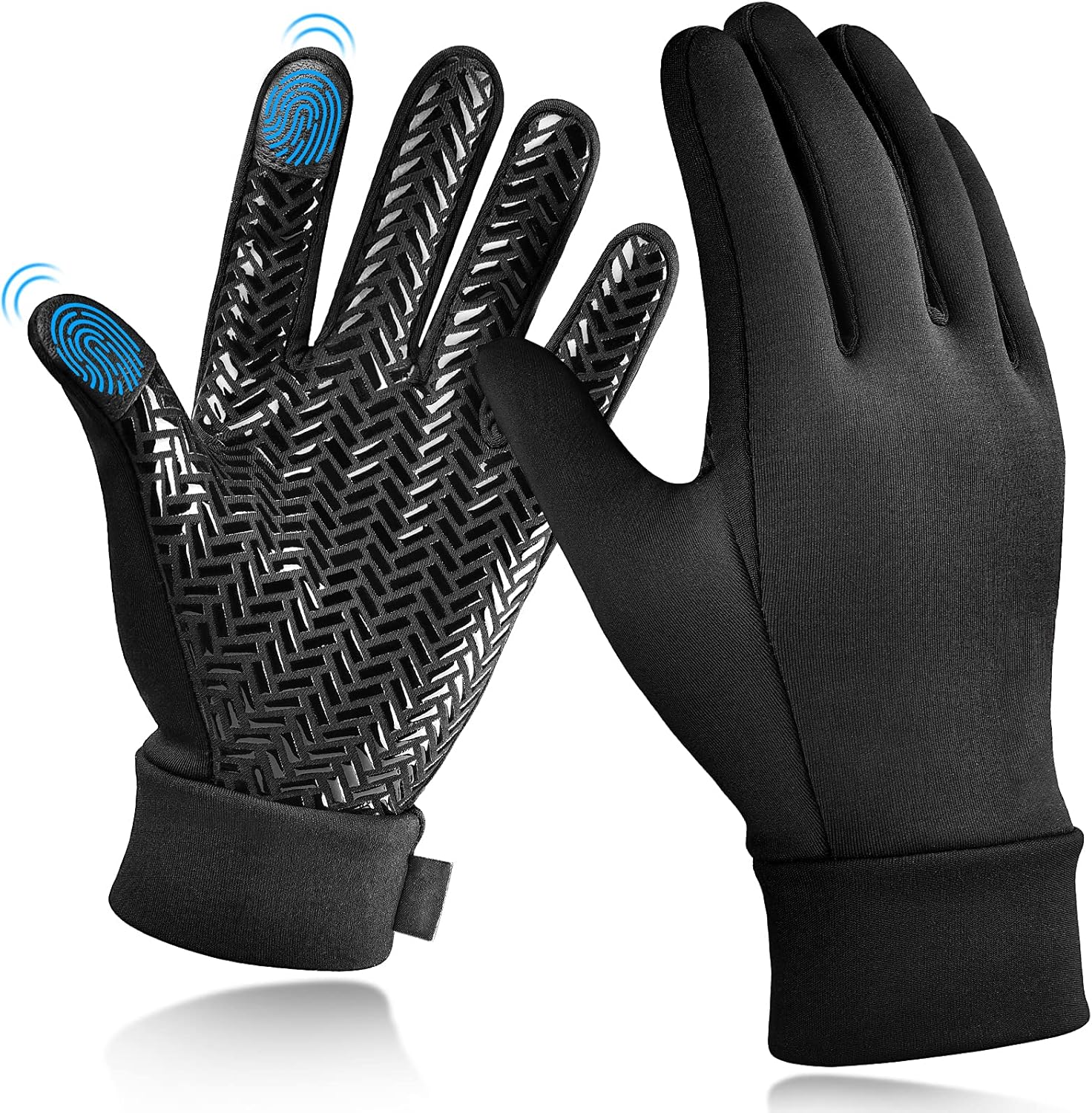 EEFOW Winter Thermal Outdoor Kids Gloves - Non-slip Touchscreen Running Gloves S...